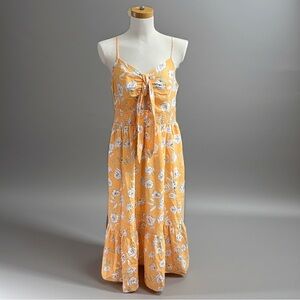 NWT Grace Karin Floral Midi Dress Peep Hole Bohemian Inspired Sz L Beach Vac